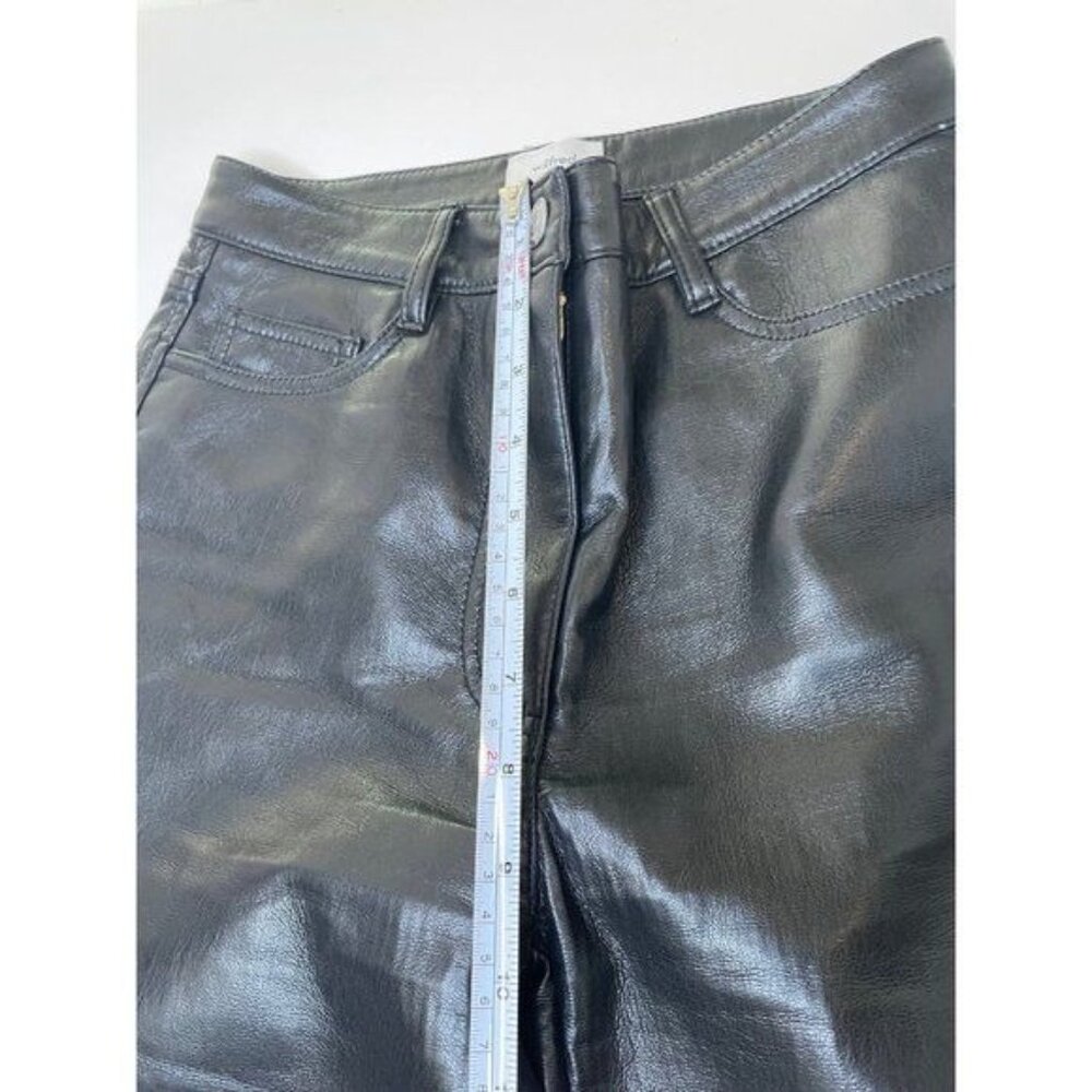 aritzia wilfred High-waisted Vegan Leather pants black xs - Picture 9 of 11